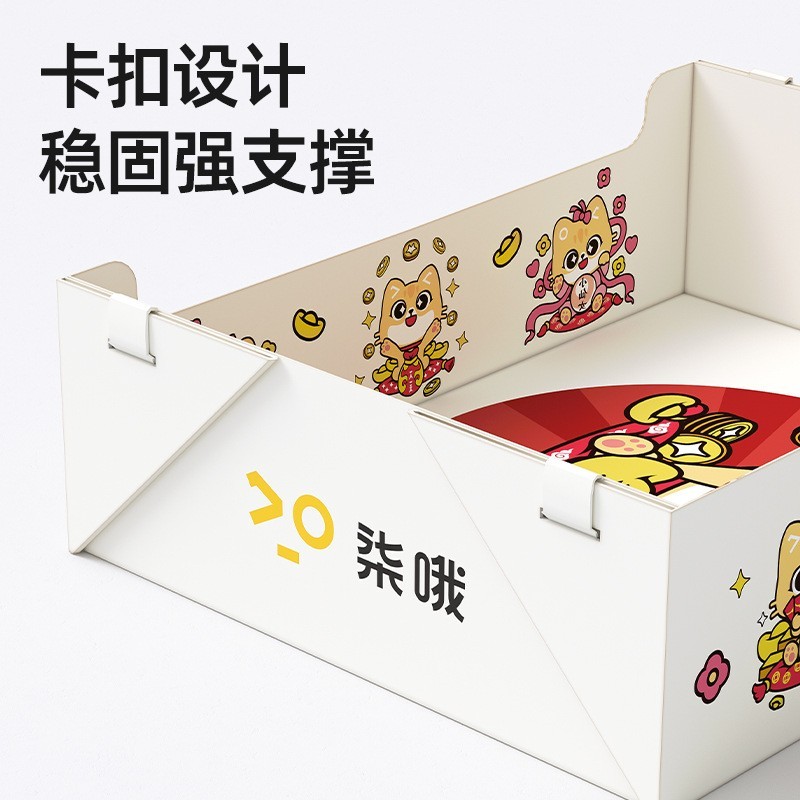 次性猫砂盆月抛便携可叠免洗防水猫咪大号外出车载临时猫厕所图2