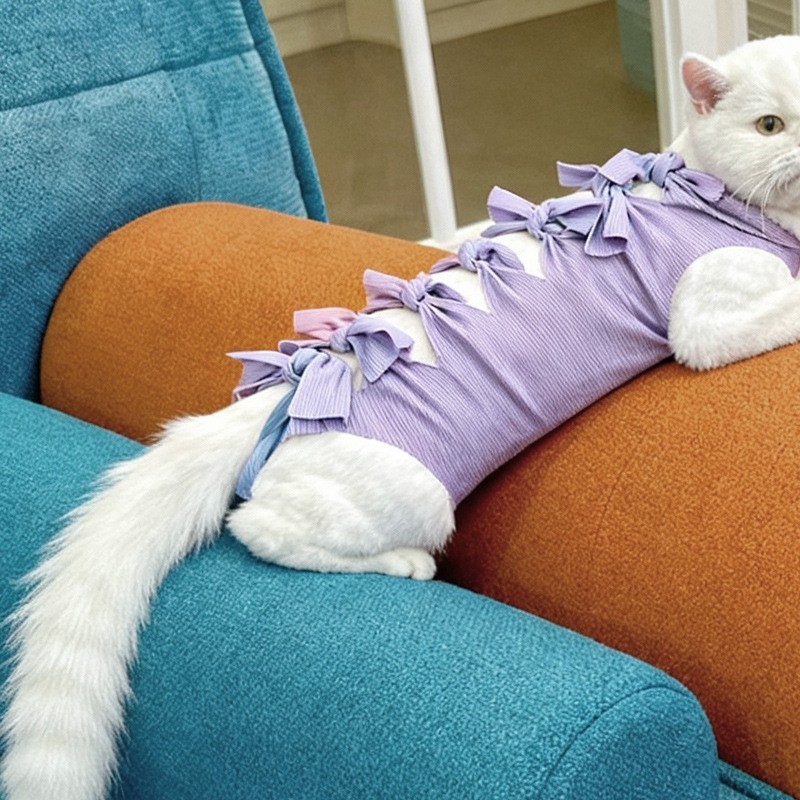 猫咪绝育服绑带母猫断奶服猫猫防舔衣服母猫狗宠物公猫术后手术服图4