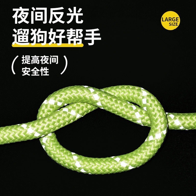 宠物牵引绳配套拾便袋狗链可调节安全卡扣防爆冲中小型犬通用狗绳图4