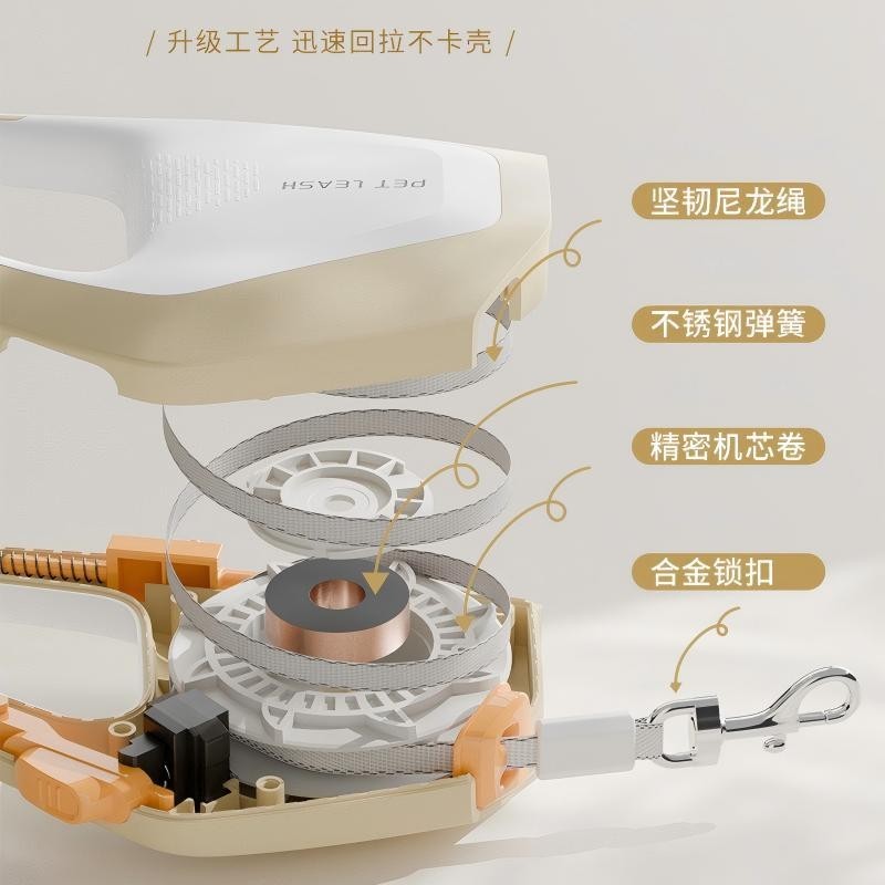 宠物牵引绳中小型犬通用外出防挣脱溜狗绳狗狗绳可伸缩宠物牵引绳图3