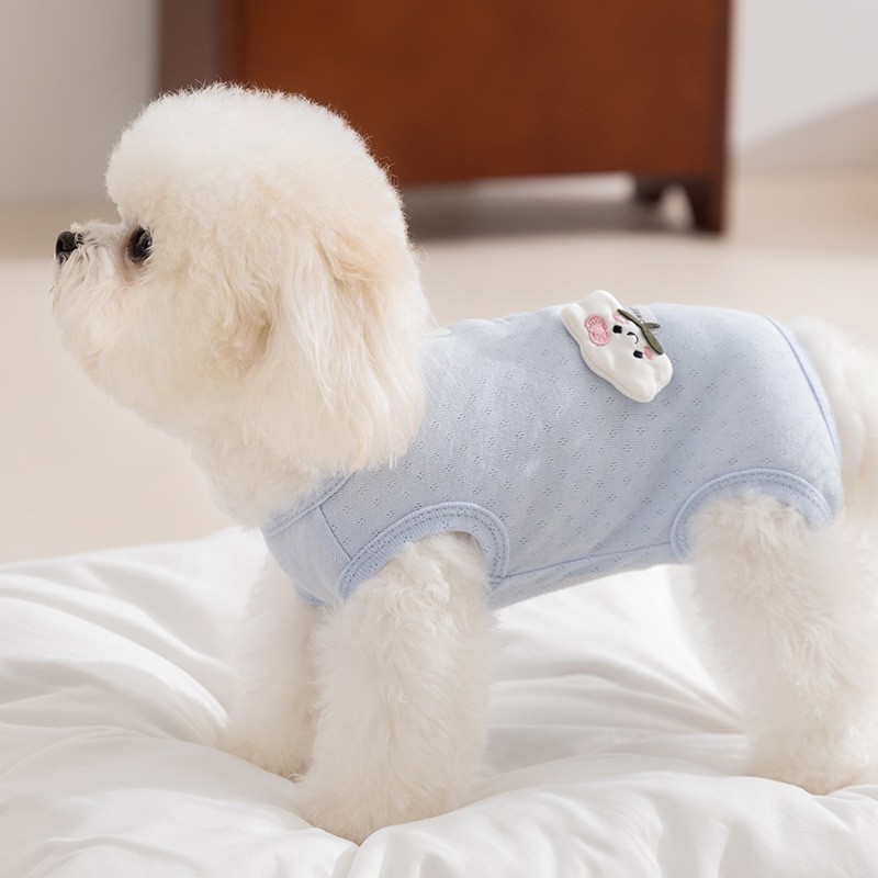 春夏季宠物衣服包肚衣四脚甜蜜梦境云朵空调服泰迪狗狗猫咪绝育服