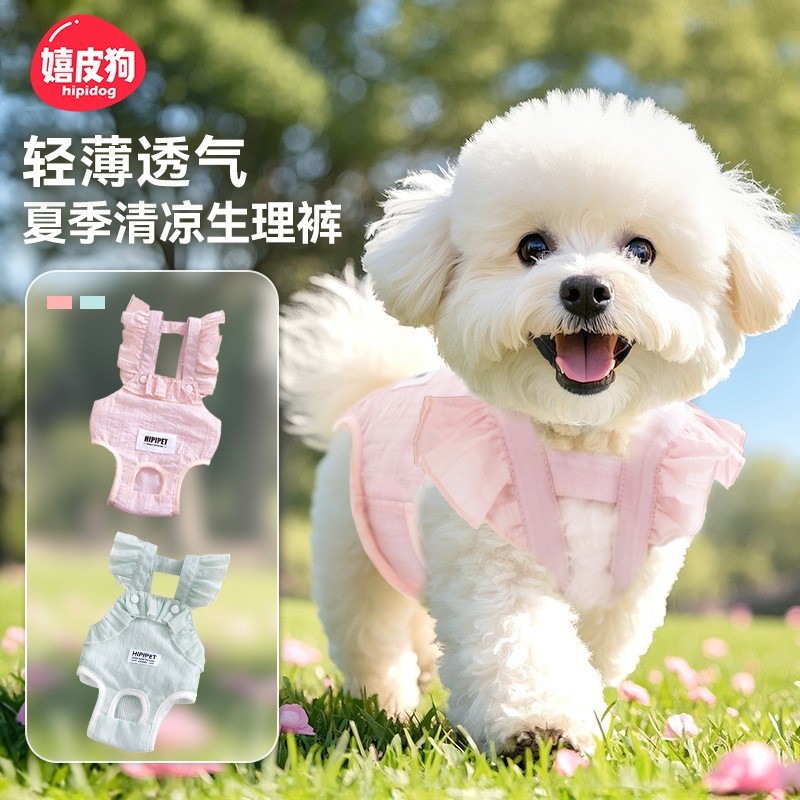 狗狗生理裤薄款透气姨妈裤泰迪小型犬服饰母狗全包防骚扰宠物衣服