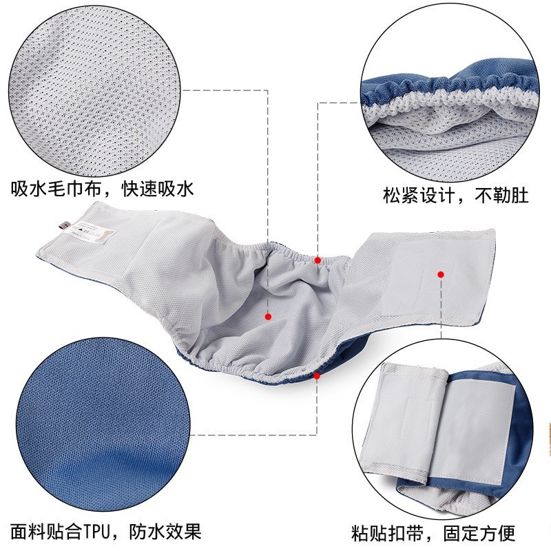 宠物狗狗生理裤发情防骚扰卫生裤四季可用透气吸水公狗裤子礼貌裤图5