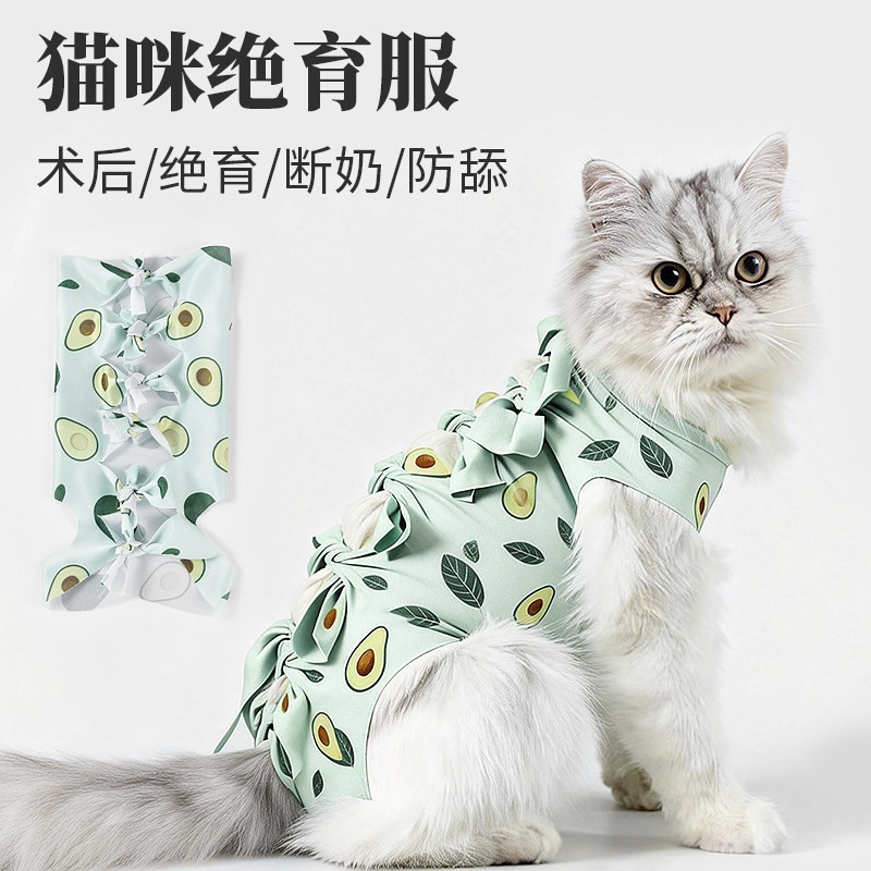 猫咪绝育服母猫手术服衣服透气纯棉服断奶服公猫防舔术后宠物猫猫