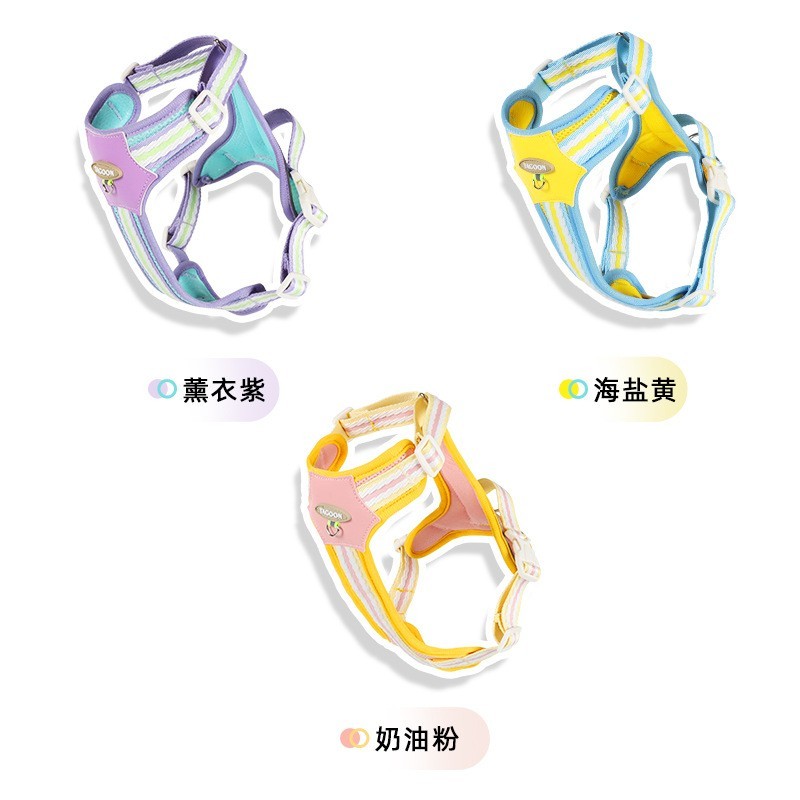 新款狗狗牵引绳背心式宠物胸背带反光透气遛狗绳小型犬狗胸背图3