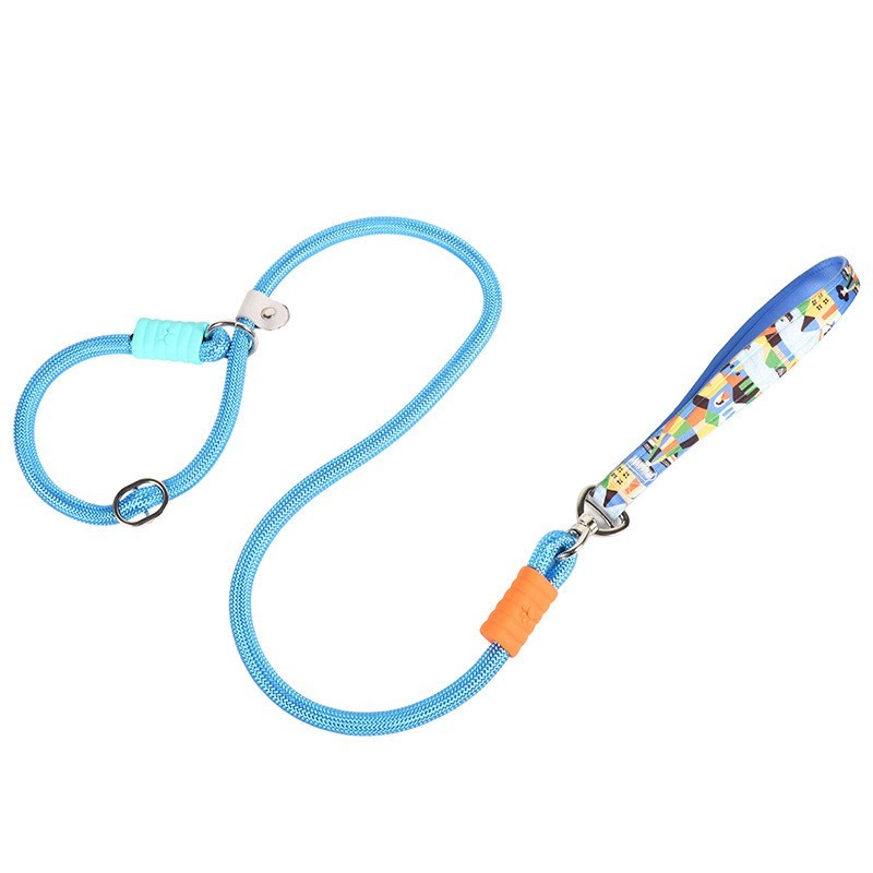 防爆冲狗绳p绳不勒手跨境狗狗遛狗绳厂家宠物p链小中大型犬牵引绳