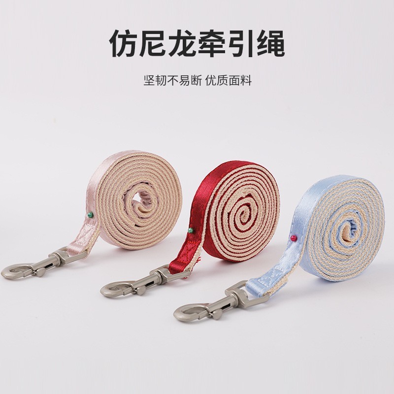 猫咪牵引绳防挣脱遛猫绳亮丝大蝴蝶结猫用工字牵引绳图4