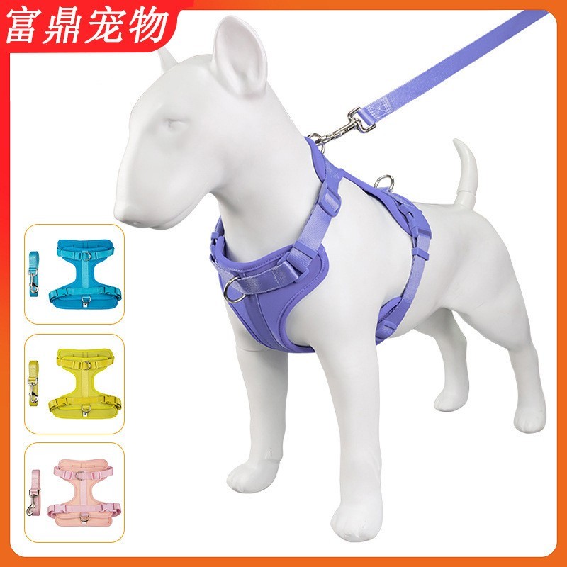 狗狗牵引绳背心式遛狗绳狗绳子小型犬工字行胸背带泰迪柴犬胸背带