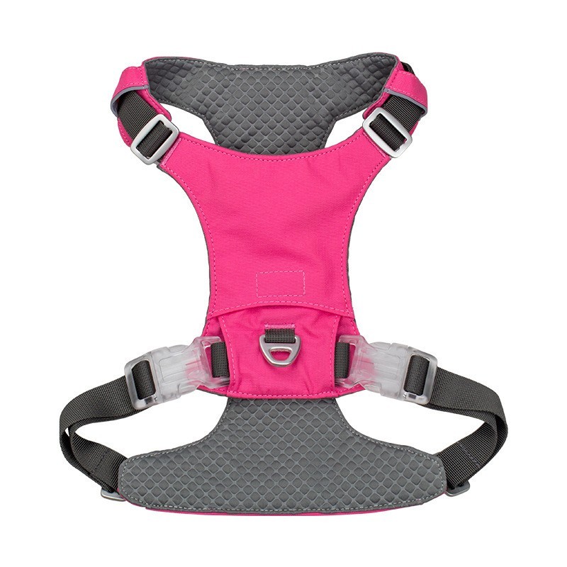 狗狗胸背带金毛拉布拉多防爆冲可调节胸背中大型犬背心式口袋背带图3