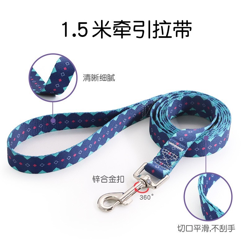 狗狗项圈宠物脖圈尼龙花色可调节猫咪项圈牵引牵引大中小型犬图4