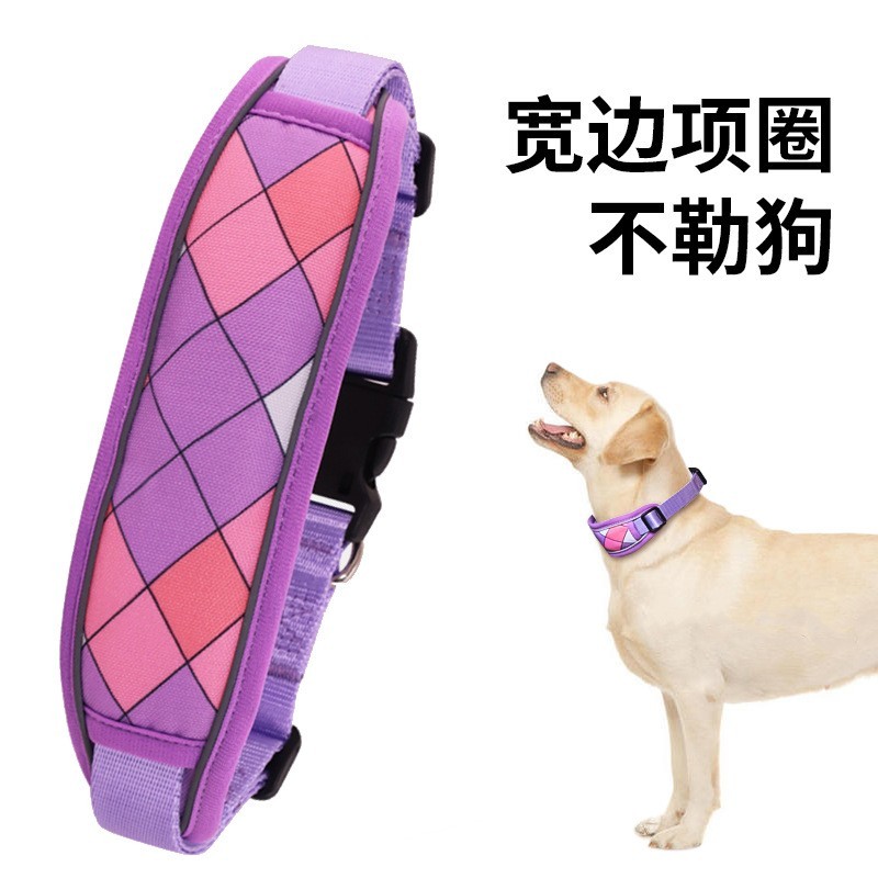 狗脖圈中大型犬防勒柴犬柯基狗狗项圈拉布拉多脖套金毛防爆冲颈圈图2