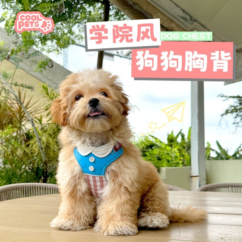 狗狗胸背带透气防挣脱可爱猫咪小中型狗可调节宠物胸背带