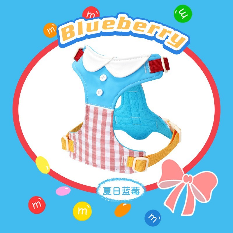 狗狗胸背带透气防挣脱可爱猫咪小中型狗可调节宠物胸背带图3