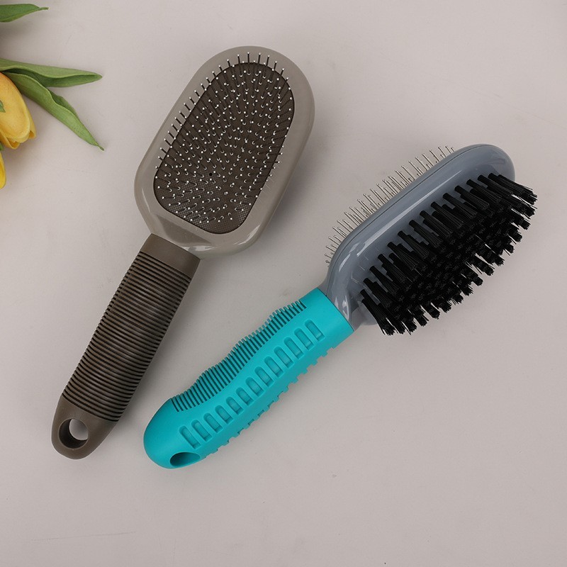 宠物梳子 狗狗猫咪双面美容梳 开结去浮毛宠物刷 厂家定制图3