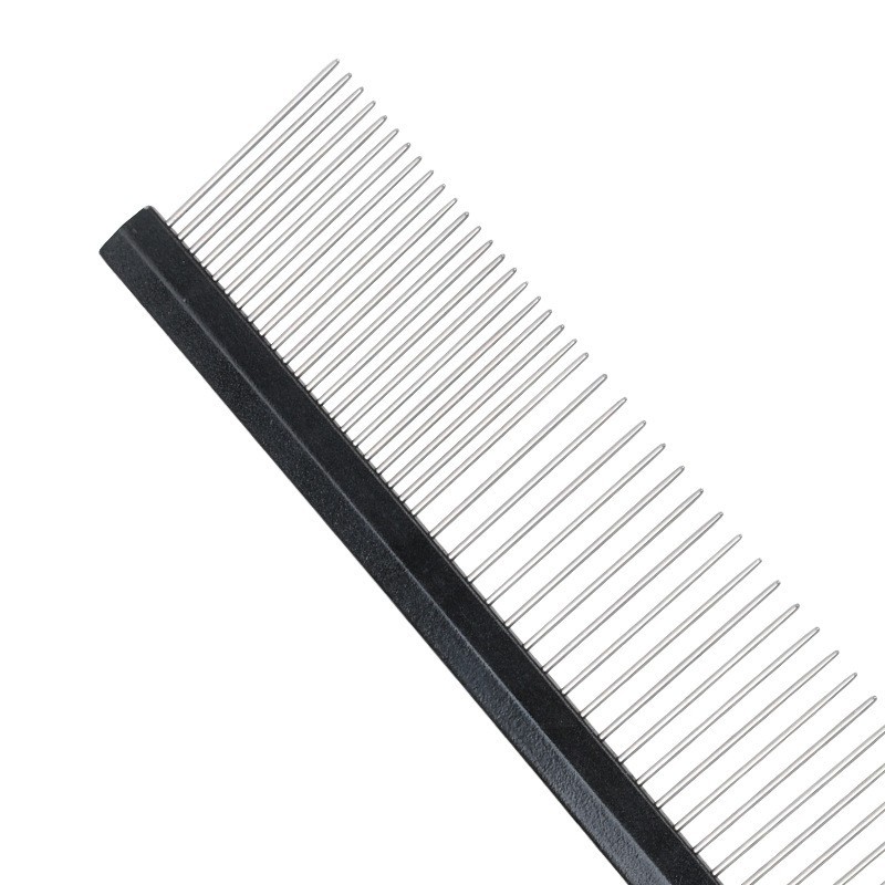 厂家定制 宠物梳子 黑色钢针梳 钢梳 美容美发清理梳 祛浮毛钢梳图4