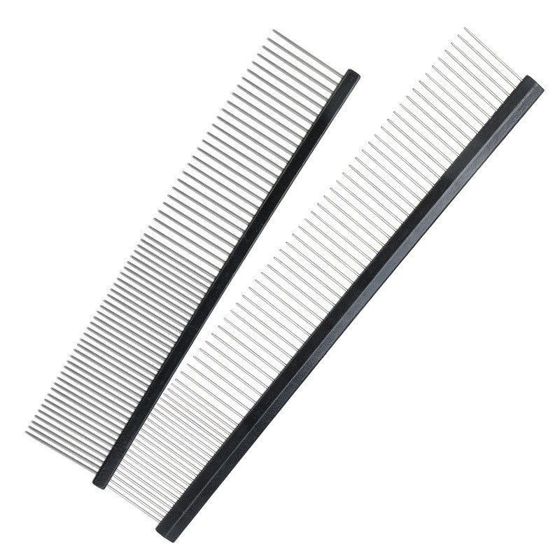 厂家定制 宠物梳子 黑色钢针梳 钢梳 美容美发清理梳 祛浮毛钢梳图5