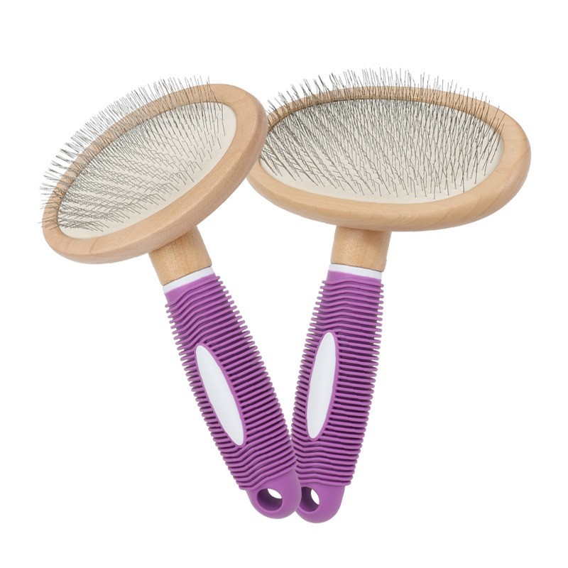 工厂定制 宠物梳子 紫色手柄系列清洁美容用品 蓬毛梳 猫咪梳子图5