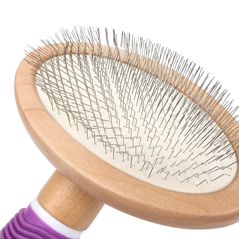 工厂定制 宠物梳子 紫色手柄系列清洁美容用品 蓬毛梳 猫咪梳子图4