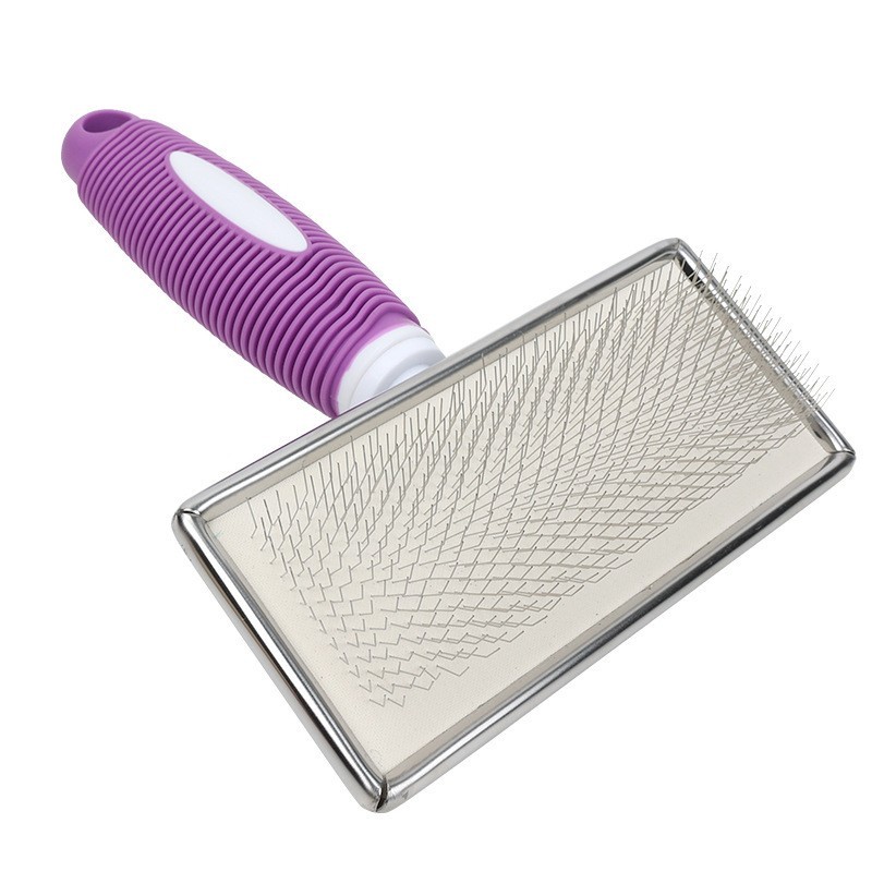 工厂定制 宠物梳子 紫色手柄系列清洁美容用品 蓬毛梳 猫咪梳子图3