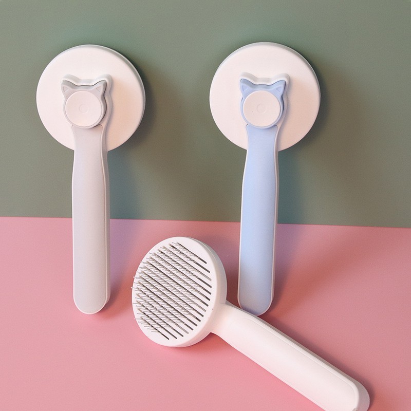 猫梳子一键除毛不锈钢针宠物梳厂家现货祛浮毛不伤肤清洁狗梳子图4