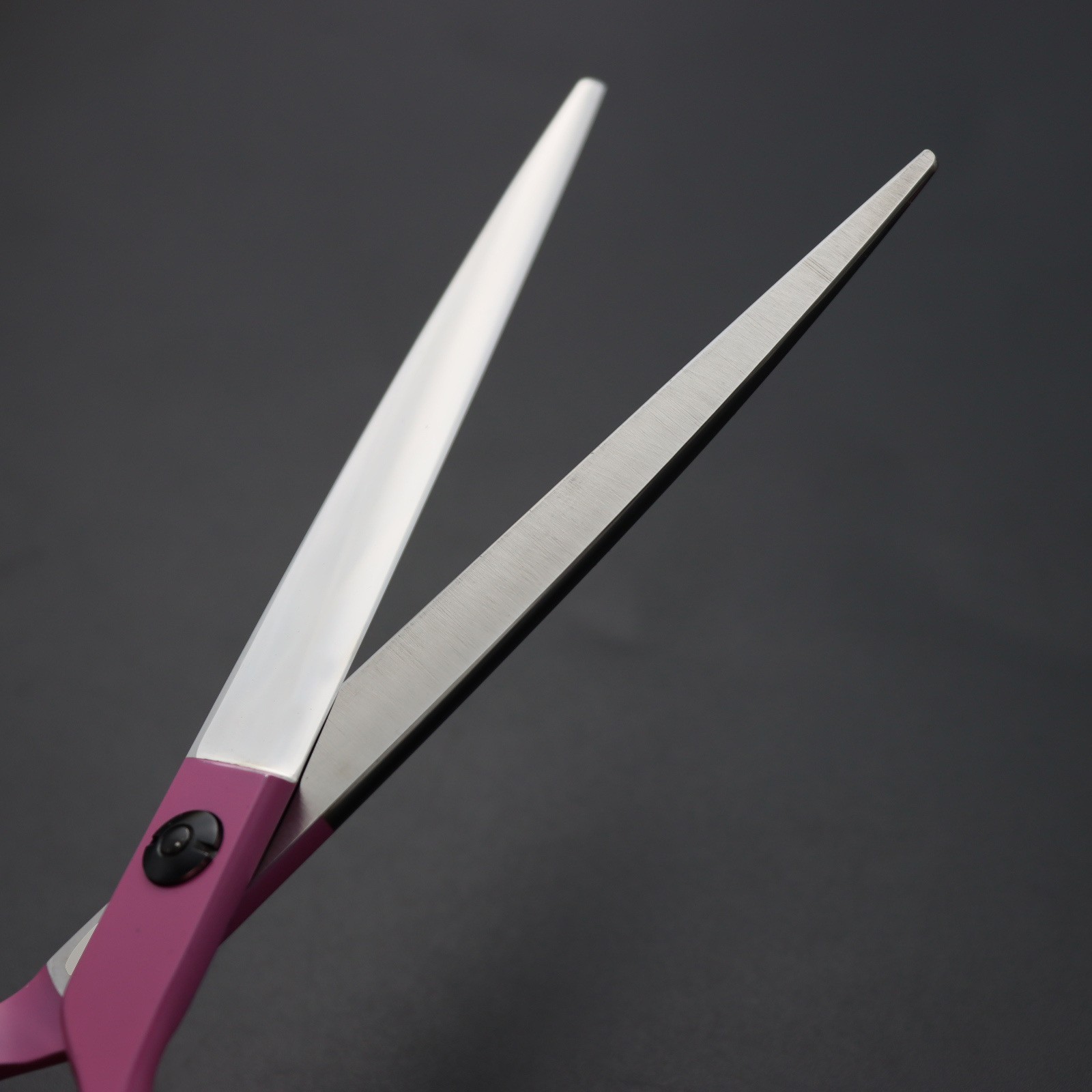 宠物美容剪刀粉红色红色6.5寸7寸理发剪刀直剪翘弯剪套装图3