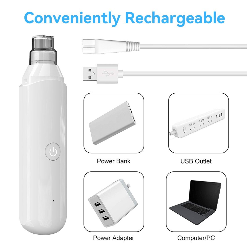 跨境爆款宠物磨甲器狗狗电动修甲剪猫咪外贸充电指甲钳剪甲刀图2