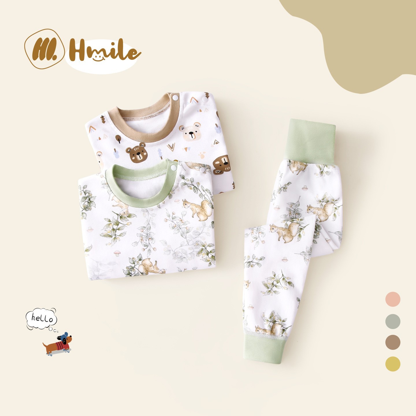 儿童秋衣秋裤套装保暖A类棉柔护肚棉毛套婴儿家居服分体内衣睡衣图2