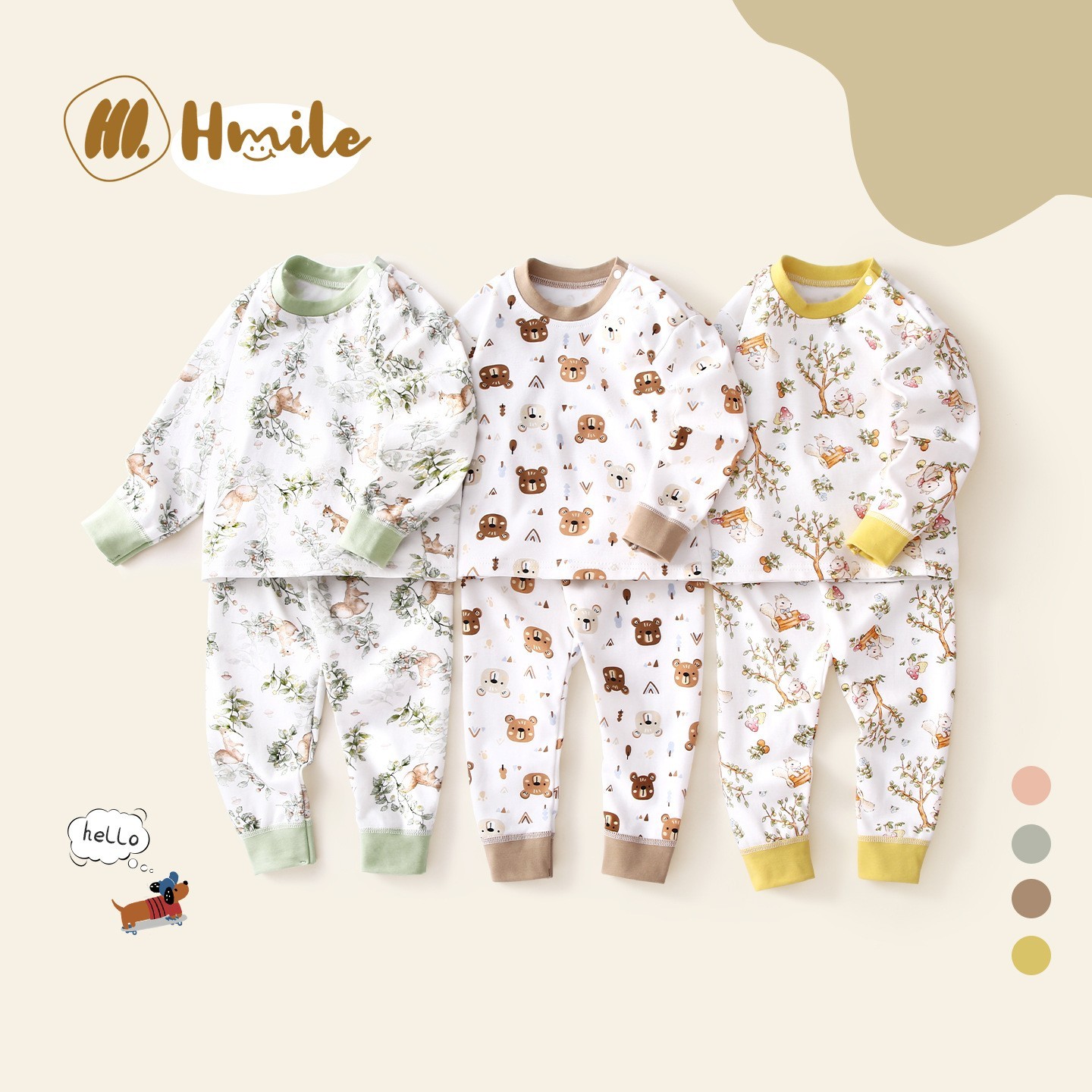 儿童秋衣秋裤套装保暖A类棉柔护肚棉毛套婴儿家居服分体内衣睡衣图3