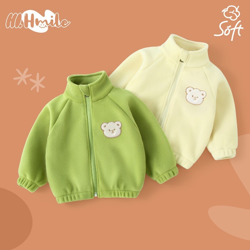 宝宝外套秋冬摇粒绒婴儿保暖上衣男女婴幼儿冬装儿童衣服冬季加绒