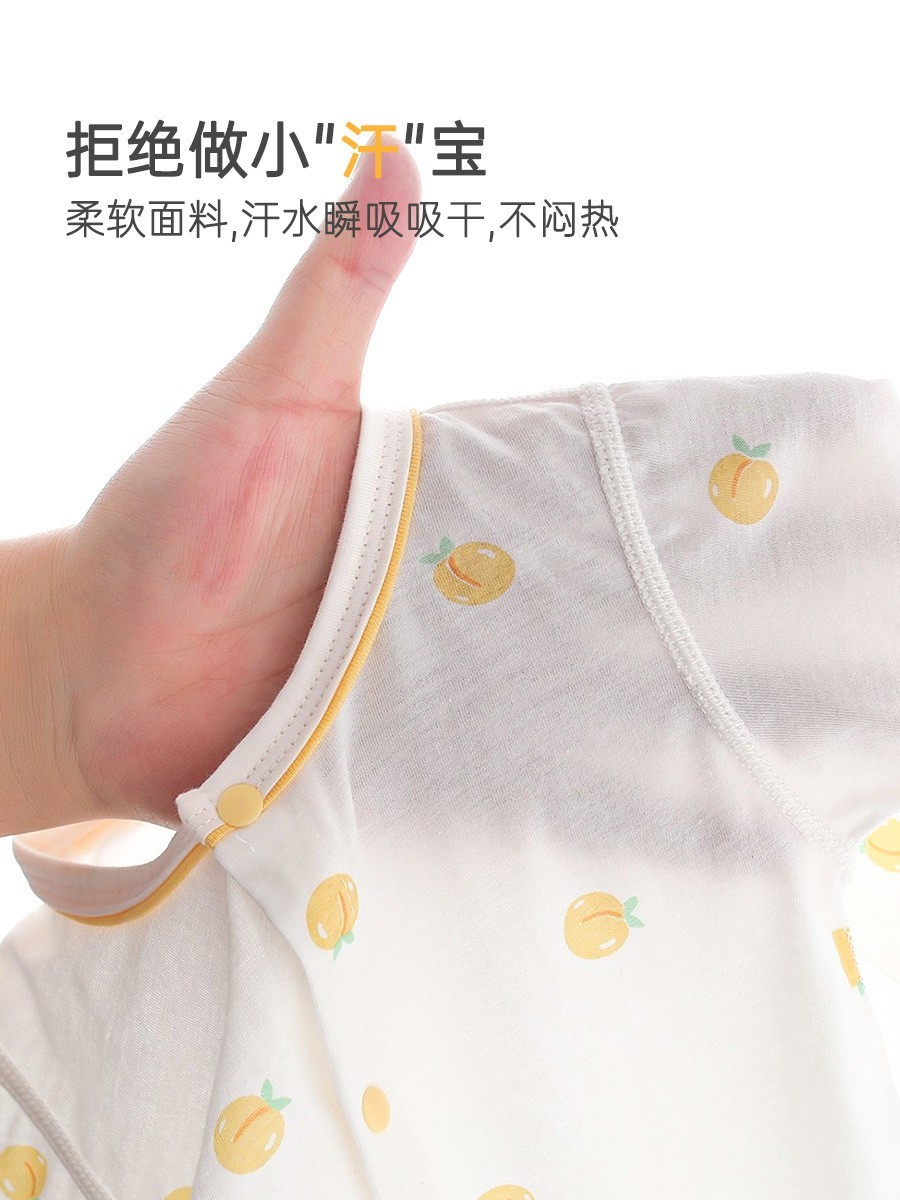 夏季婴儿衣服套装薄款对开长袖a类全棉空调服睡衣宝宝分体套装图5