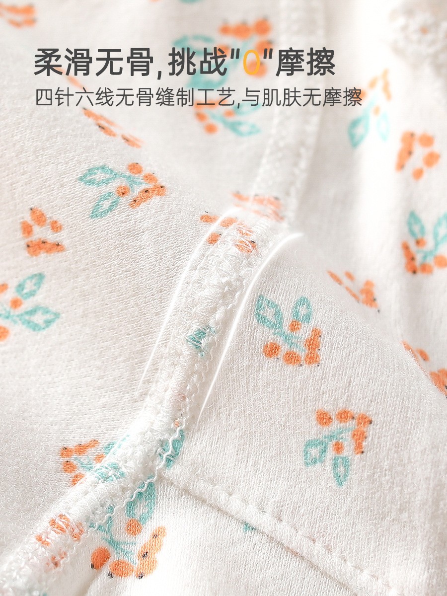 春秋初生单件上衣a类全棉睡衣满月无骨四季款ins宝宝新生儿半背衣图5