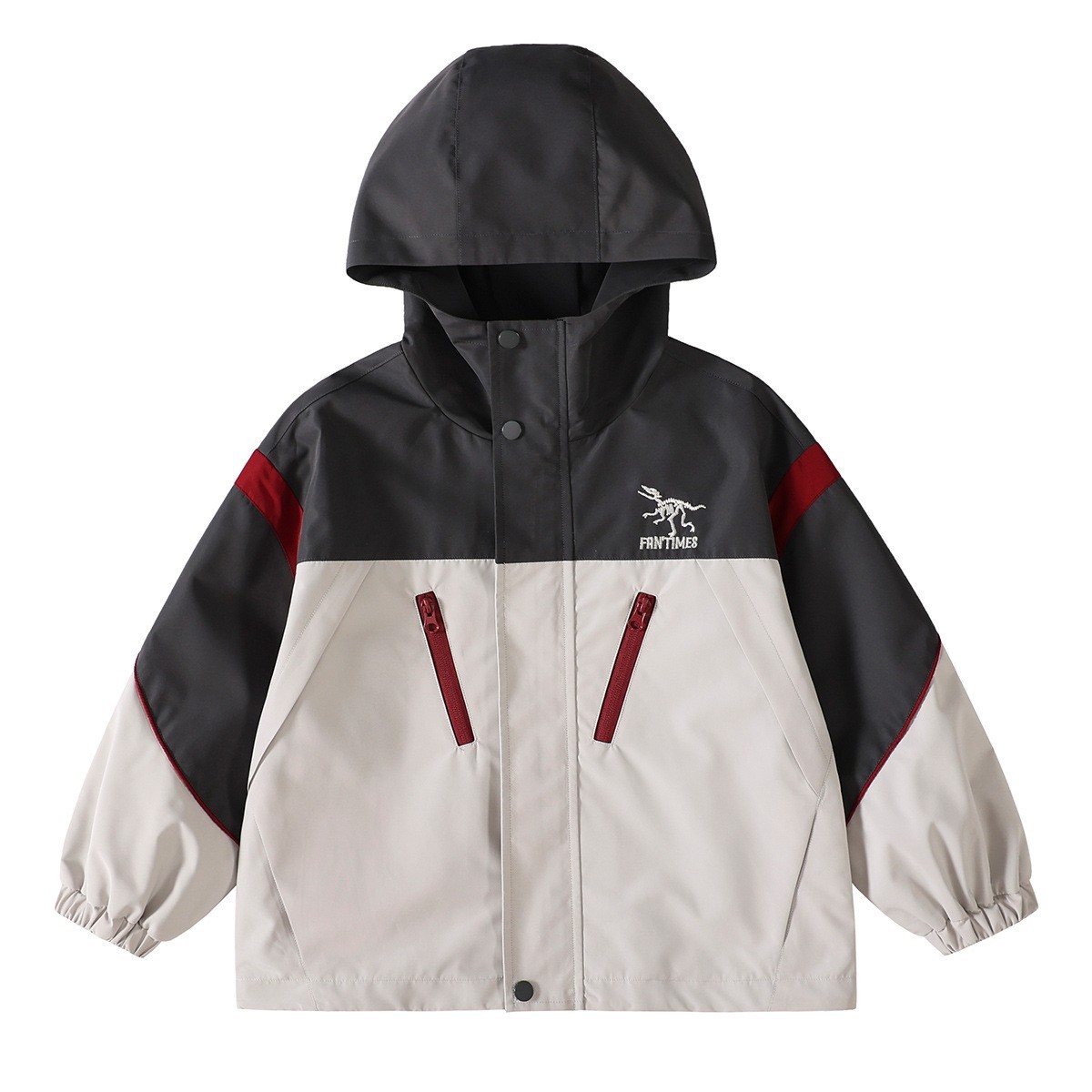 男童三防冲锋衣中大童户外运动防水外套湖州织里童装小单加工定制