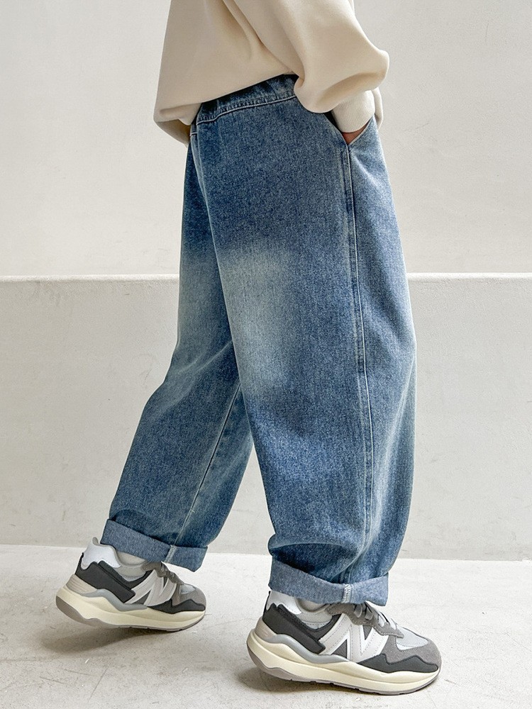 儿童牛仔裤中大童男童秋装裤子直筒休闲长裤小单来样加工定制图2