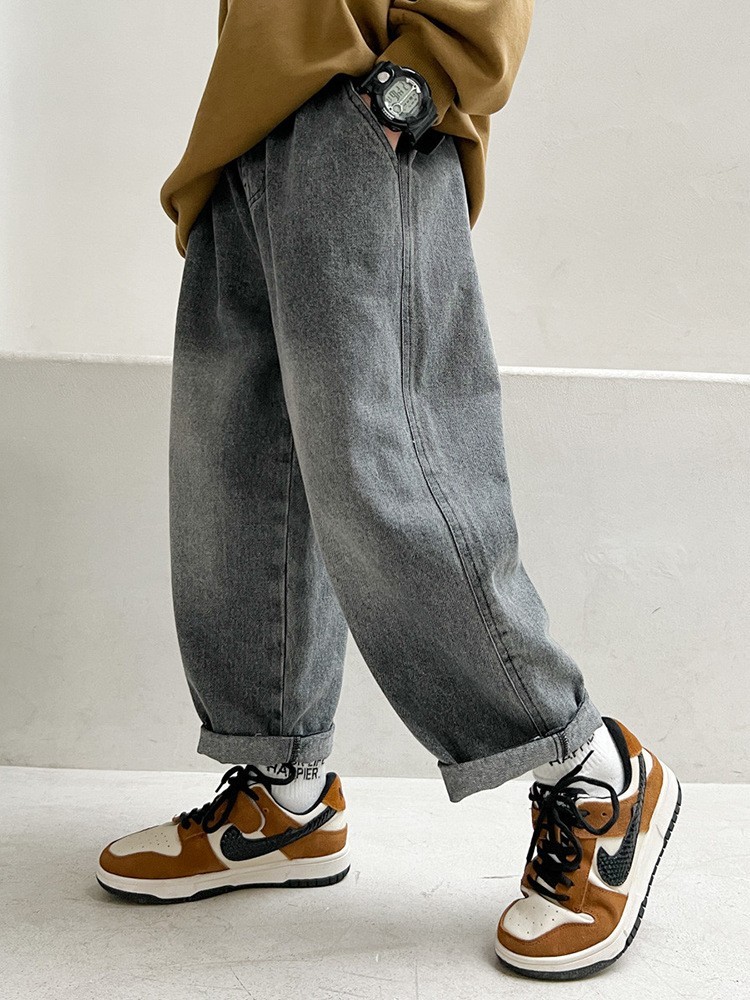 儿童牛仔裤中大童男童秋装裤子直筒休闲长裤小单来样加工定制图4