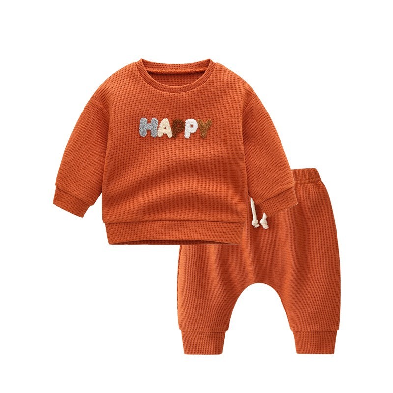 外贸童装工厂定制男童t恤套装纯棉宝宝婴儿衣服外穿两件套图4