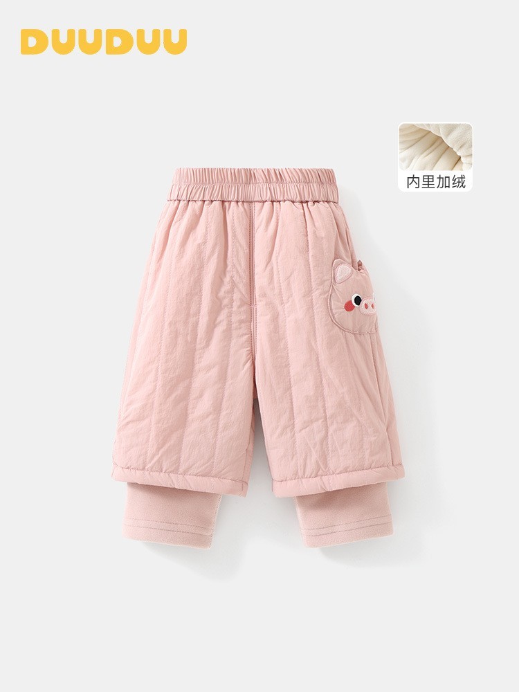 女宝宝棉裤2025新款男童夹棉长裤婴儿秋冬加厚儿童加绒裤子图2