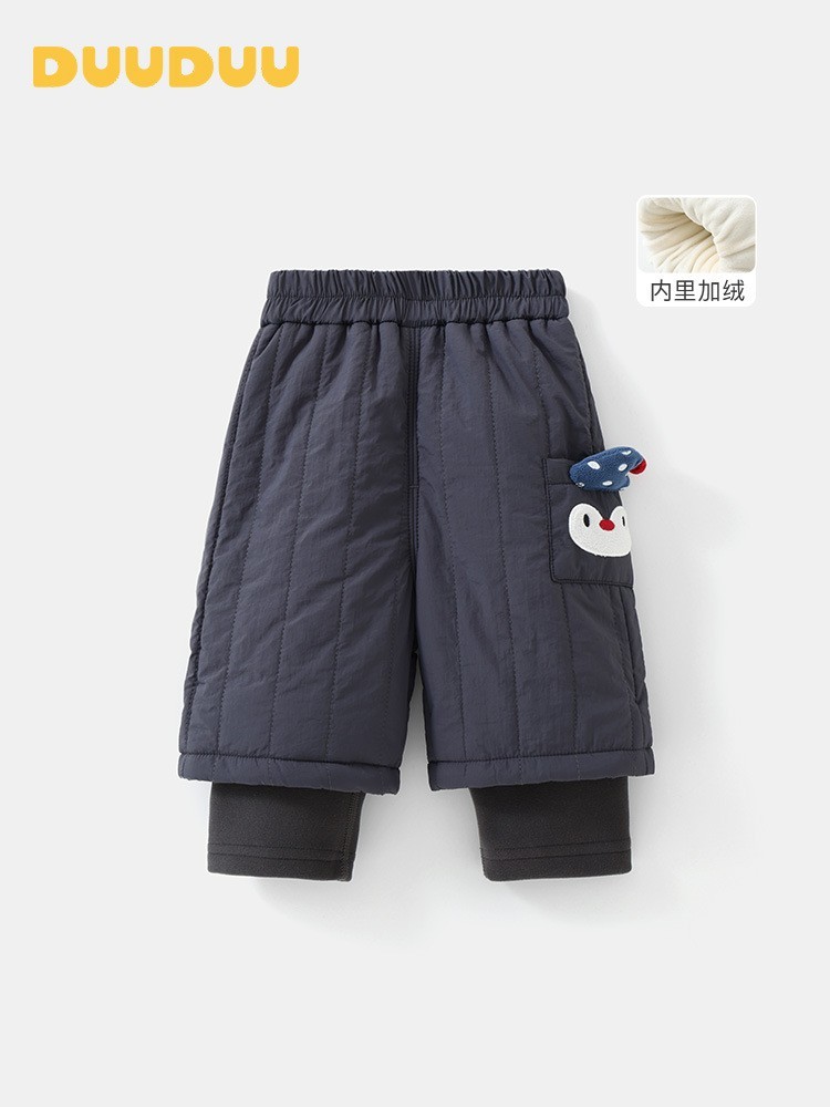 女宝宝棉裤2025新款男童夹棉长裤婴儿秋冬加厚儿童加绒裤子图4