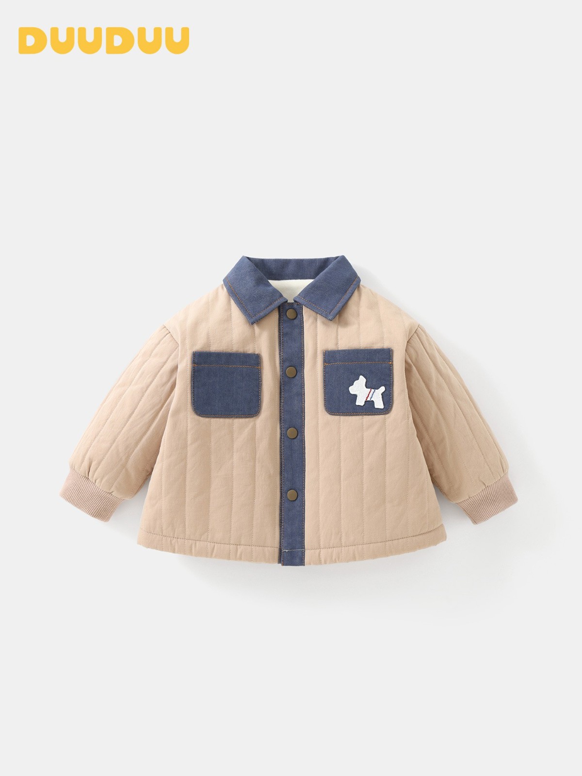 男宝宝夹棉衣服2025新款小童棉袄外套加厚冬季夹克儿童棉服图3