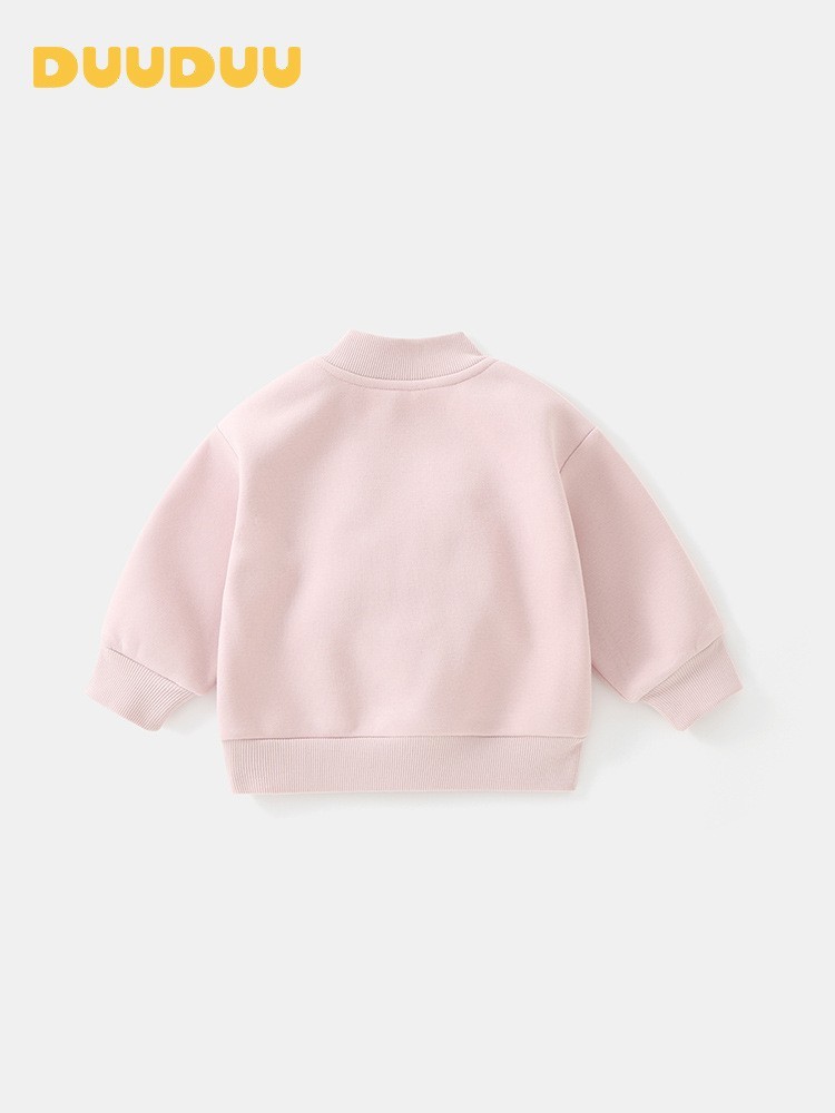 女童加绒上衣2025新款加厚男宝宝衣服秋冬款韩式风儿童卫衣图3