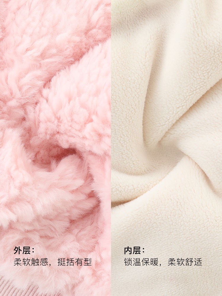 双层宝宝加绒上衣2025新款婴儿加厚衣服a类秋冬款女童卫衣图2