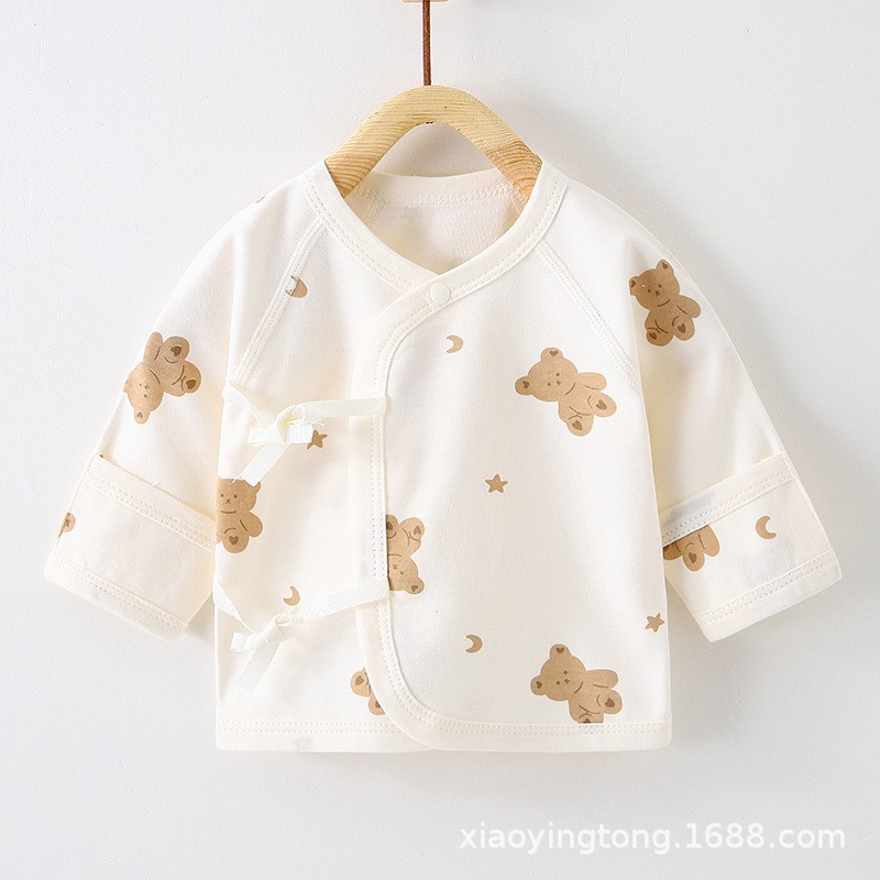 新生儿四季款半背衣 无骨春秋出初生婴儿类衣服宝宝和尚服