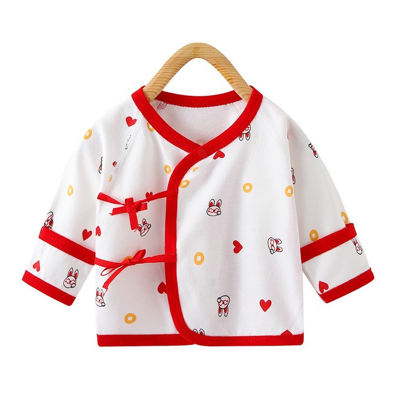 新生儿四季款半背衣 无骨春秋出初生婴儿类衣服宝宝和尚服图3