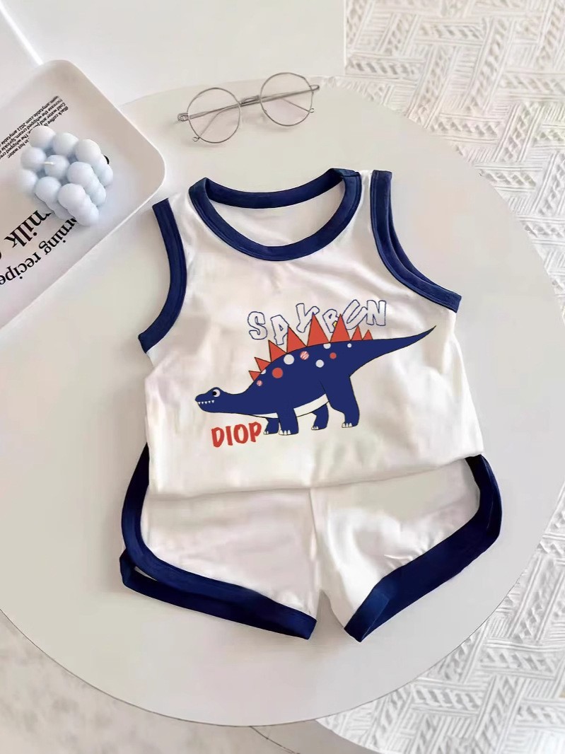 【定制】儿童背心套装宝宝夏季无袖两件套纯棉运动休闲衣服中小童图5