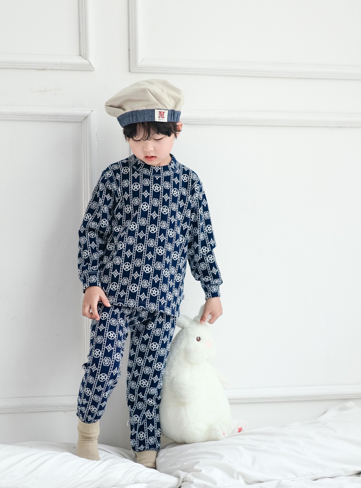 【定制】童家居服套装秋衣秋裤德容秋冬打底套装a类母婴亲子睡衣图2