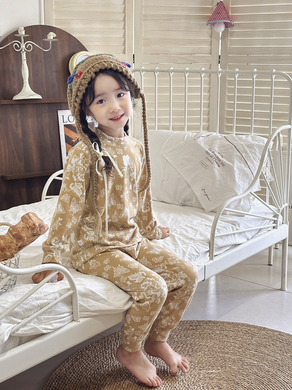 【定制】童家居服套装秋衣秋裤德容秋冬打底套装a类母婴亲子睡衣图4