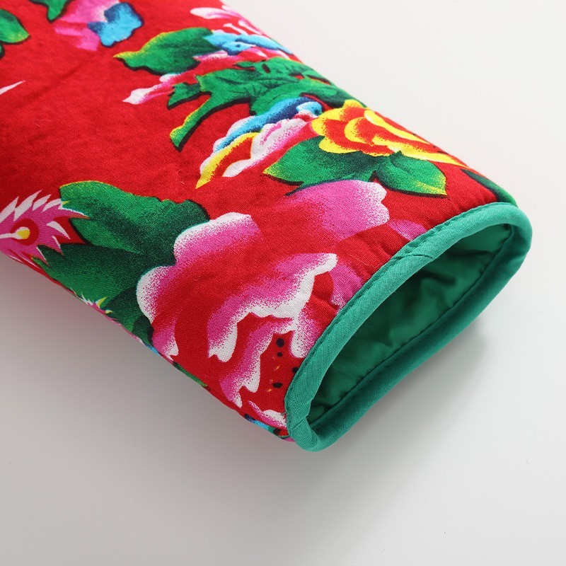 婴幼儿东北大花套装宝宝冬季棉服女童拜年衣服小儿童过年棉袄棉裤图5