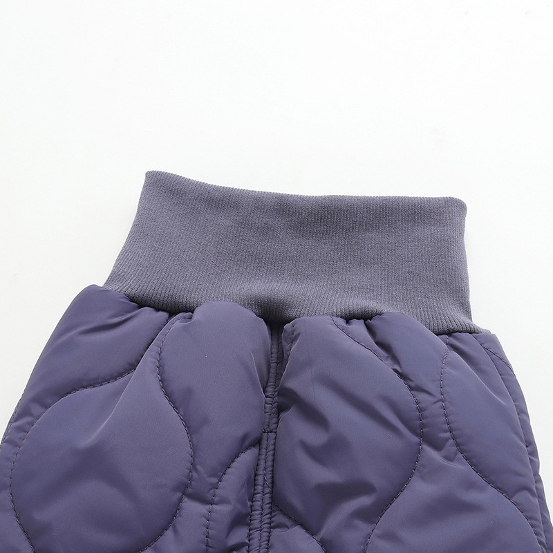 婴幼儿加绒加厚宝宝裤子冬装保暖裤羽绒棉裤小童高腰护肚脐男童女图2