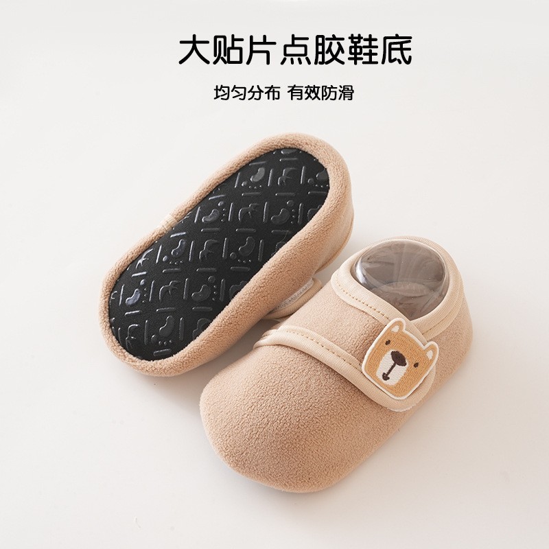 宝宝加厚保暖防滑地板鞋秋冬款儿童学步地板袜男童女童袜套婴儿鞋图5
