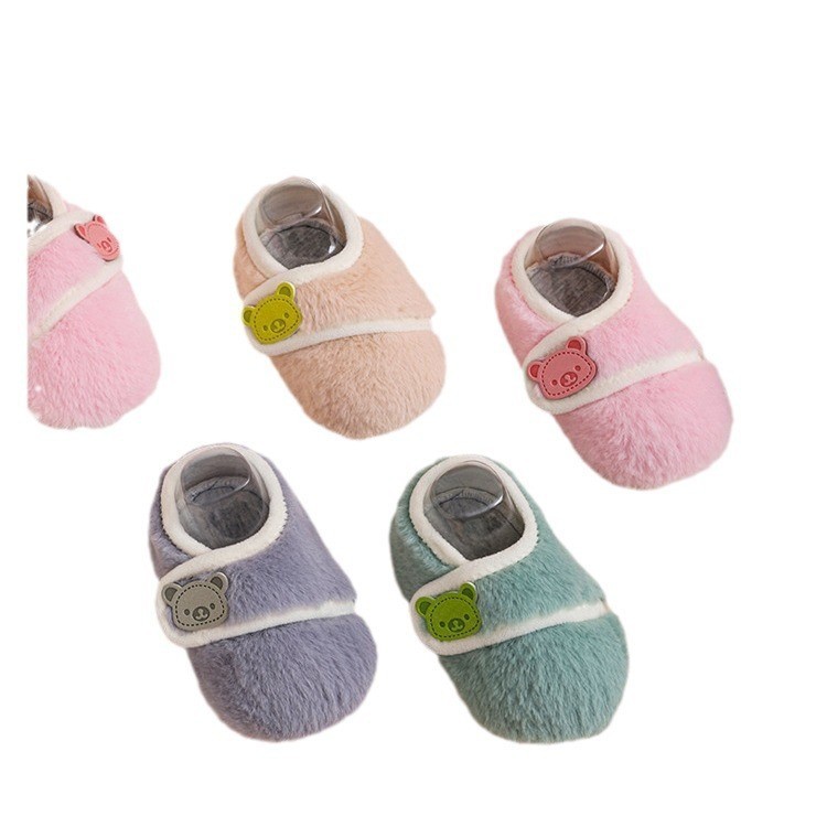 秋冬婴幼儿鞋子加厚宝宝地板鞋袜男女儿童学步鞋早教室内居家脚套图5