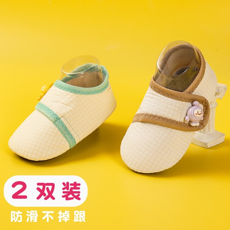 宝宝地板鞋春秋季魔术贴袜套儿童室内居家软底防滑隔凉学步鞋包脚图4